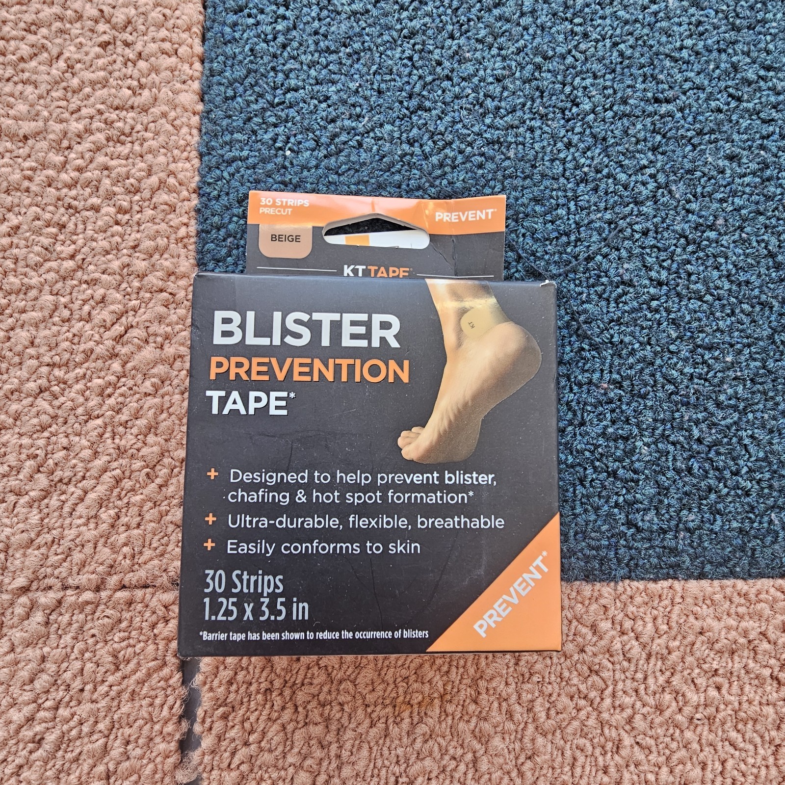KT Tape Blister Prevention 30 Strip – Beige Heel 1.25″x3.5″ Runner Ɓ7b