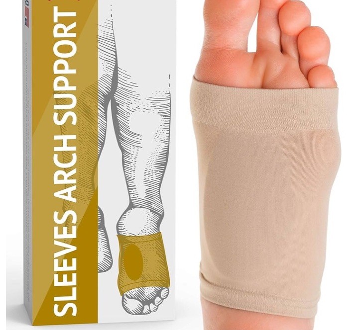 Briton Compression Arch Support Sleeves 1 Pair Open Box Plantar Fasciitis