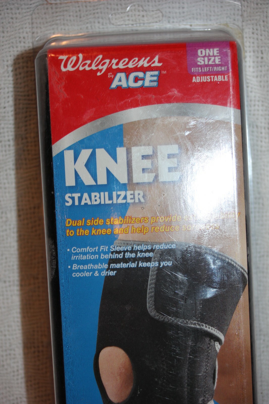 Walgreens Ace Knee Stabilizer One Size Adjustable Item No 470233 Fits up to 22″