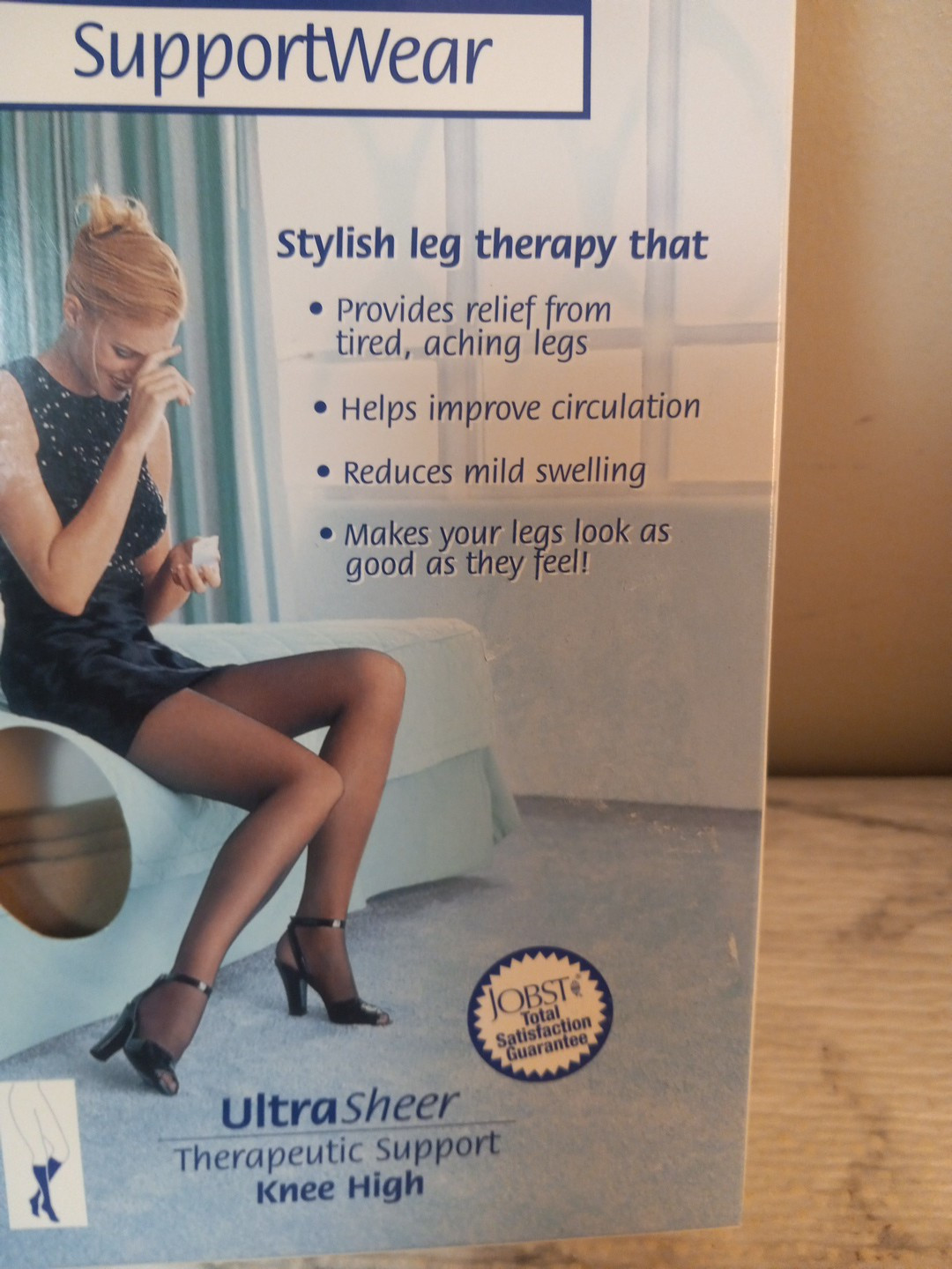 JOBST UltraSheer Knee High Compression Stockings Silky Beige 8-15 mmHg Sz 9.5-11
