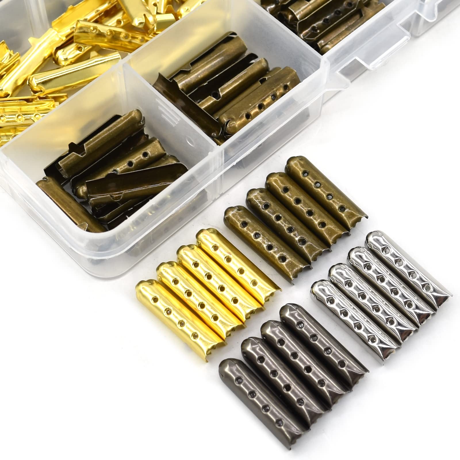 23mm Shoelace Aglet 4 Holes Shoe Lace Tips Head, 200Pcs
