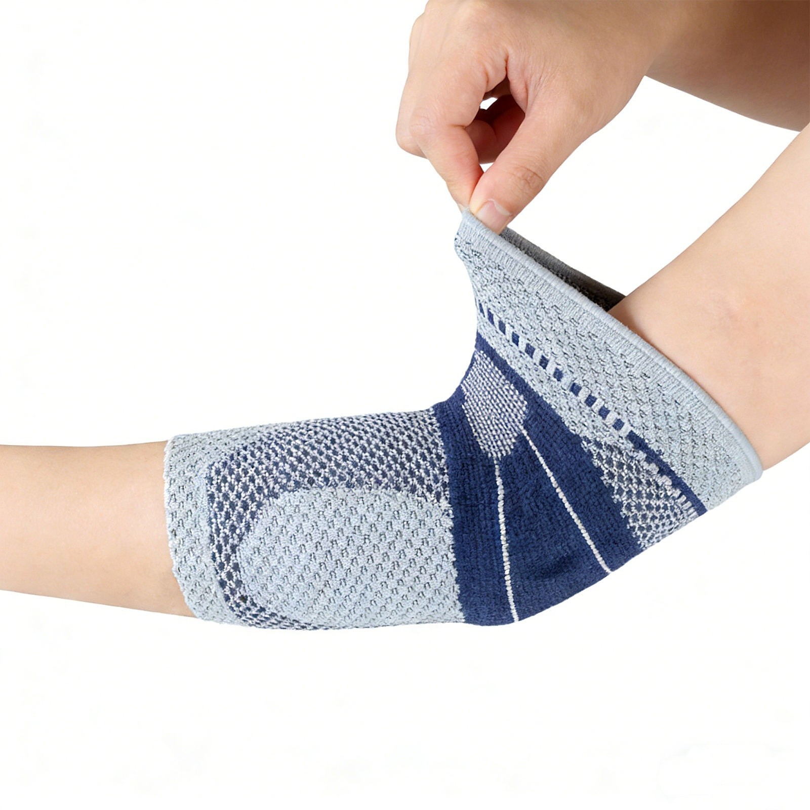 Elbow Brace Compression Sleeve Support Silicone Pad Arthritis Tendonitis Fitness