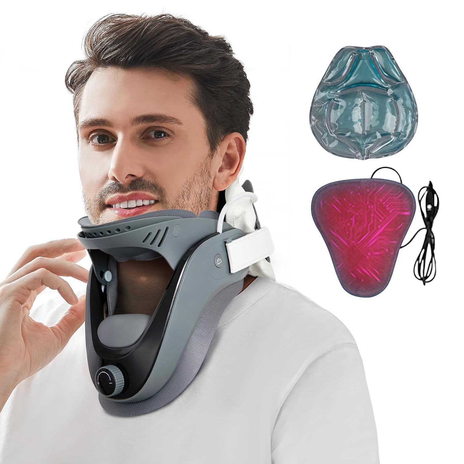 Neck Pain Relief Device – Inflatable Cervical Decompression Brace | Wireless.