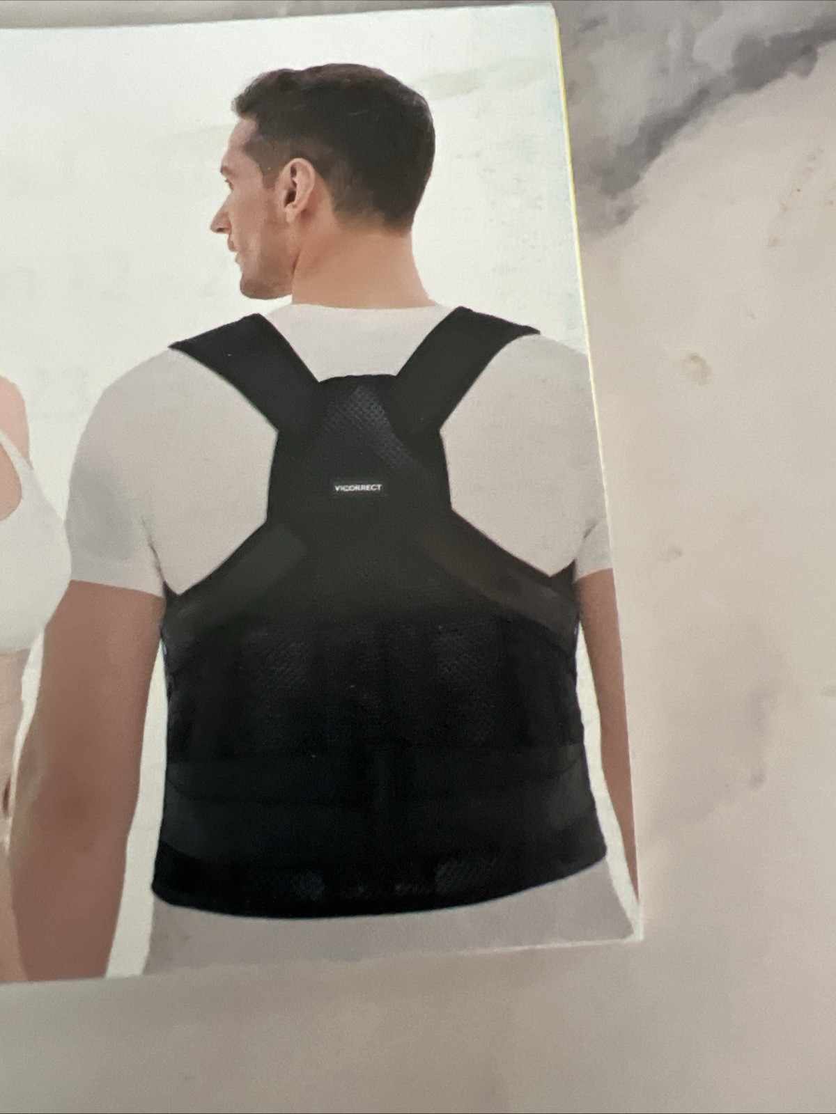 Vicorrect Adjustable Upper Back Brace Posture Corrector L Gray Very Good Support