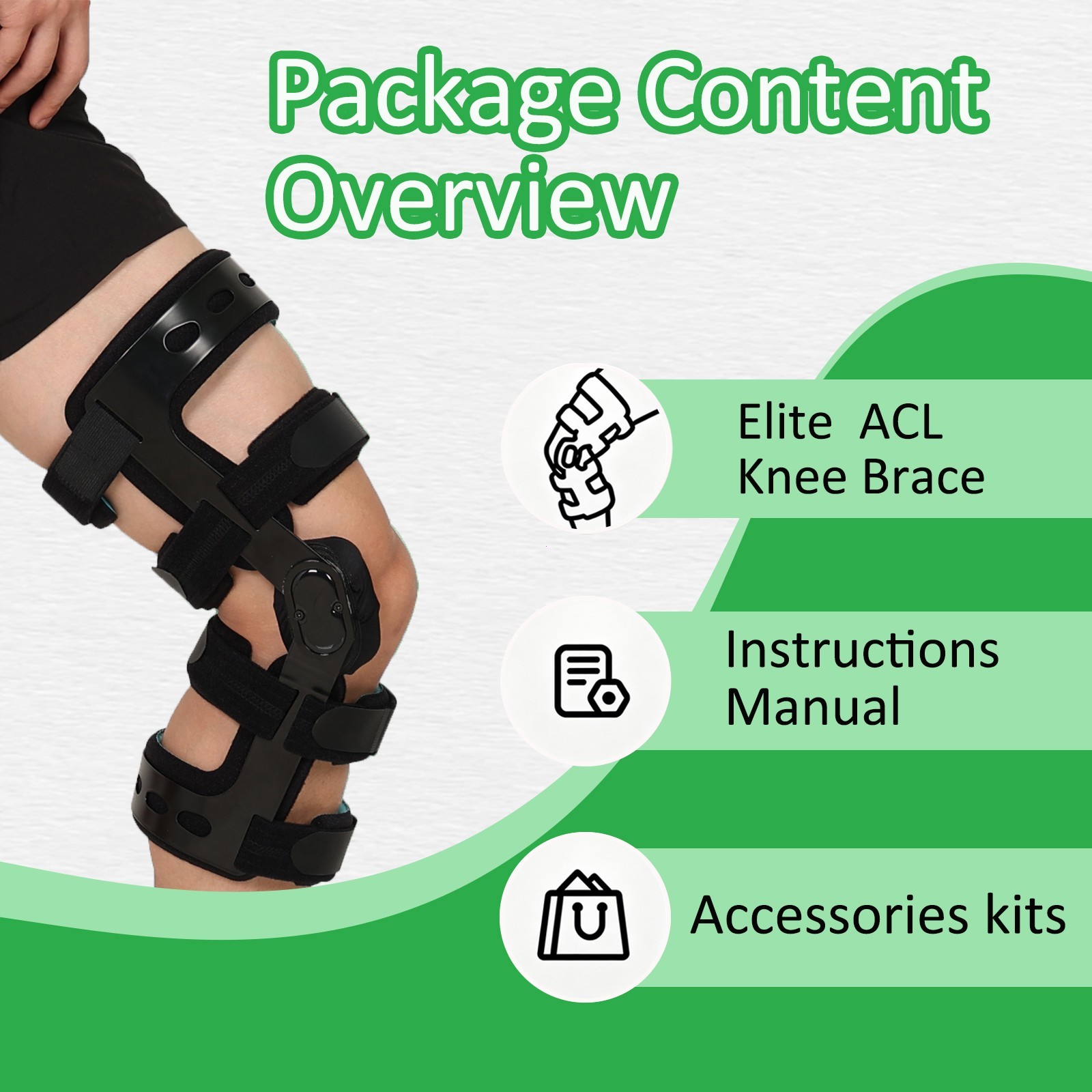 ACL/MCL/PCL Knee Brace for Sports,Ligament Injury Prevention & Pain Relief