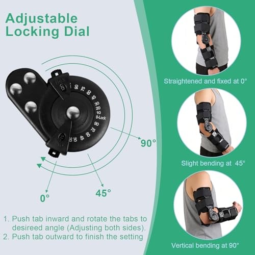 Adjustable Hinged ROM Elbow Brace with Sling – Lightweight Support Stabilizer