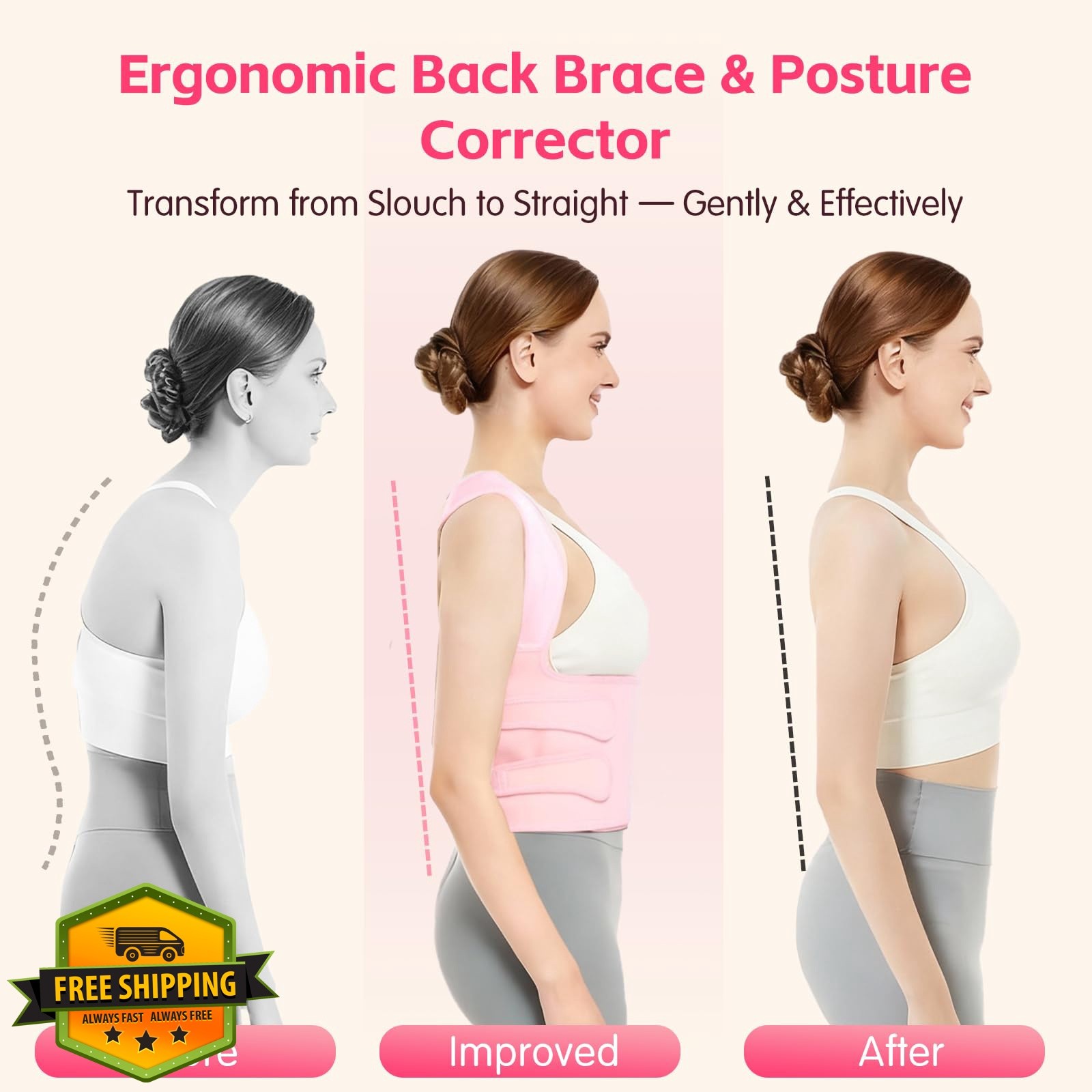 GooseFit Posture Corrector Black Large