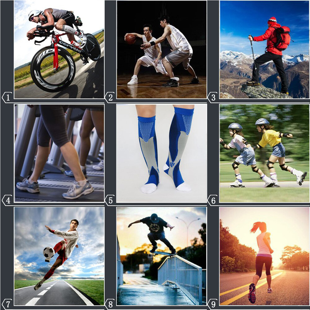 Anti-Slip Athletic Compression Sports Socks Soccer Football Socks for Men Women