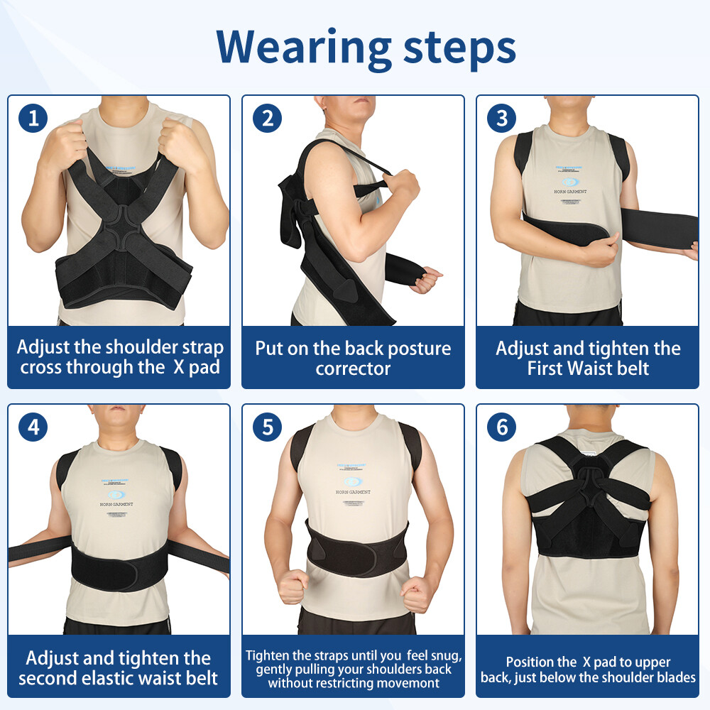 Posture Corrector Lumbar Low Back Support Shoulder Brace Belt Unisex Women Men