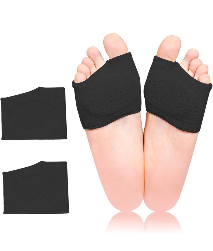 2 Pack For Man Women Fabric Metatarsal Pads Sleeve with Gel Sole Cushion US
