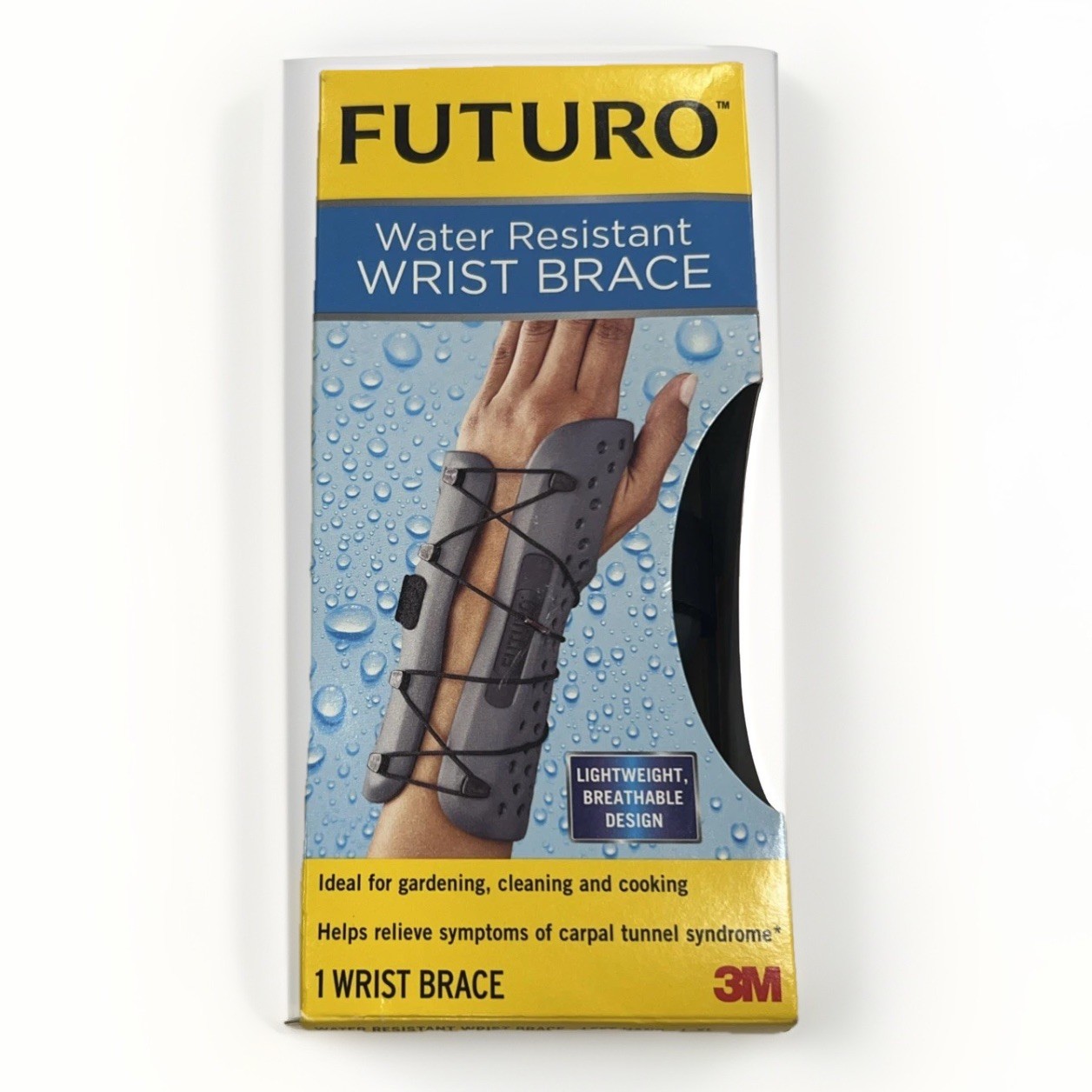 FUTURO Water Resistant Wrist Brace LEFT Handed MEDIUM & SMALL Sizes S/M Proof