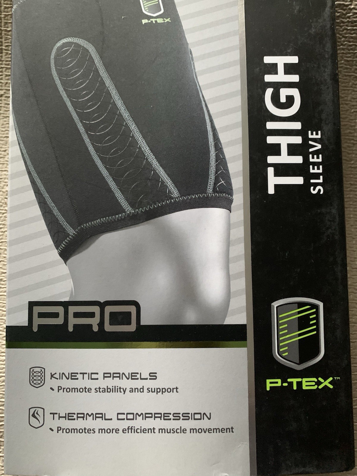 P-TEX PRO ** THIGH SLEEVE ** ” P-TEXG200 ” X-Large ** BLACK **NEW**