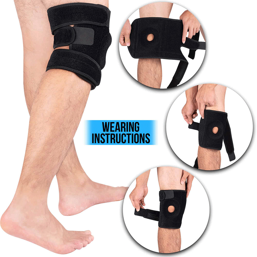 Knee Brace with Side Stabilizers & Patella Gel Pad for Maximum Knee Pain Support