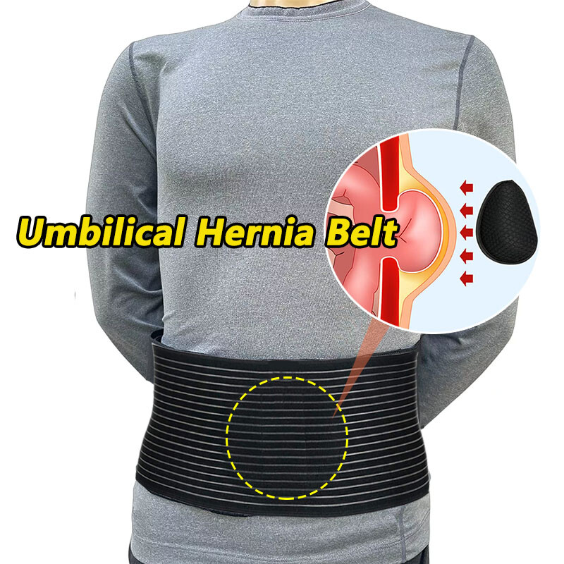 Ergonomic Umbilical Hernia Belt Abdominal Support Binder with Compression Pad US