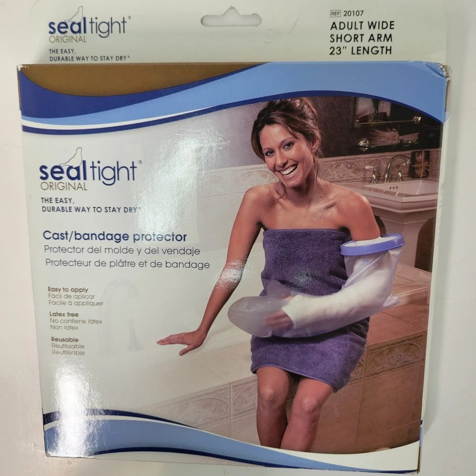 Seal-Tight Adult Wide Short Arm Cast Bandage Protector 23″ Length Reusable