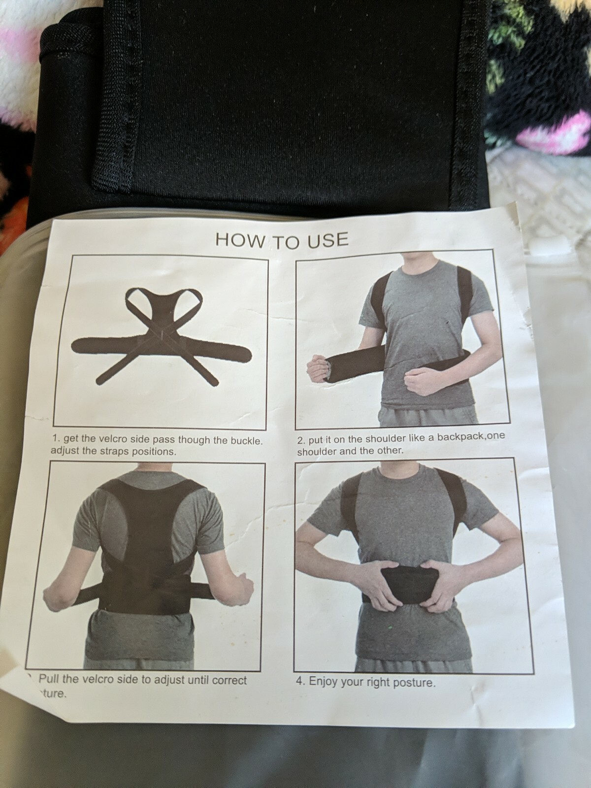 Unisex Adjustable Posture Corrector Back Straightener Support Shoulder Brace