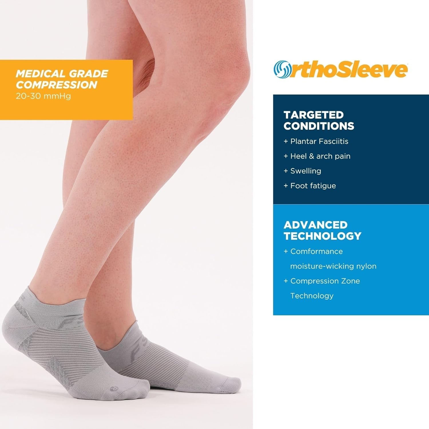 FS4 Orthotic Plantar Fasciitis Socks For Men & Women, Compression Socks for P…