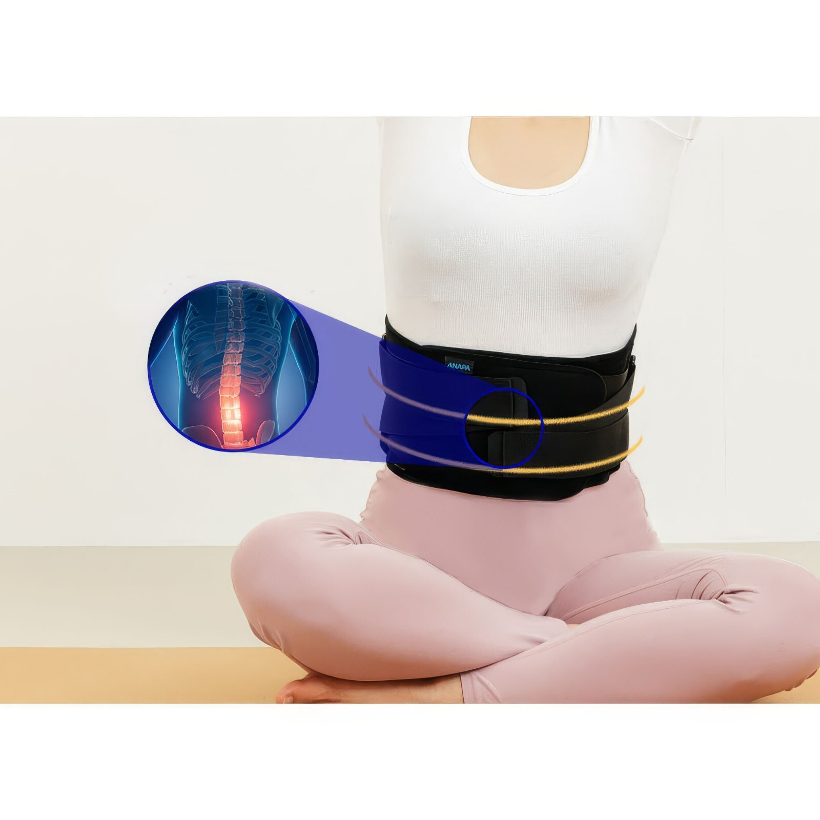 Anapa Microcurrent Waist Hard Guard Support Disc Spinal Pain Relief Athletic L