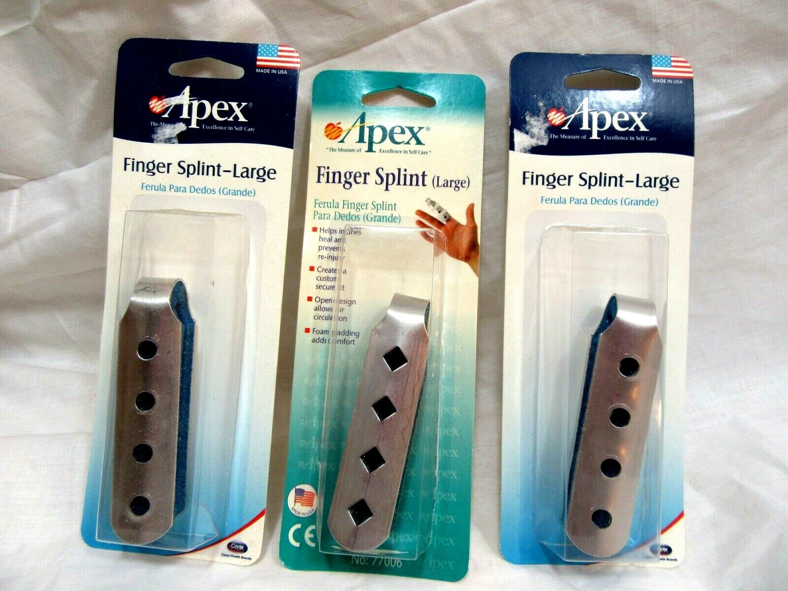 3 NEW APEX FINGER SPLINT (LARGE)