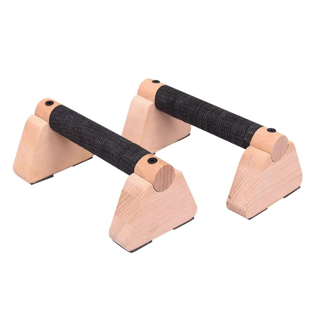 1 Pair Wooden Push Bar Handstand Blocks for Men and Women 20CM E5I99921