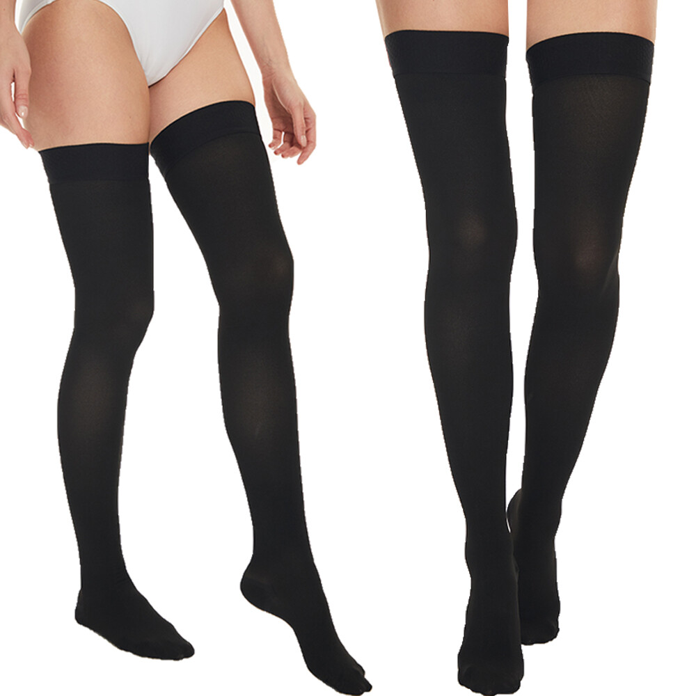 20-30 mmHg Compression Stockings Edema Men Women Thigh High Socks Varicose Veins