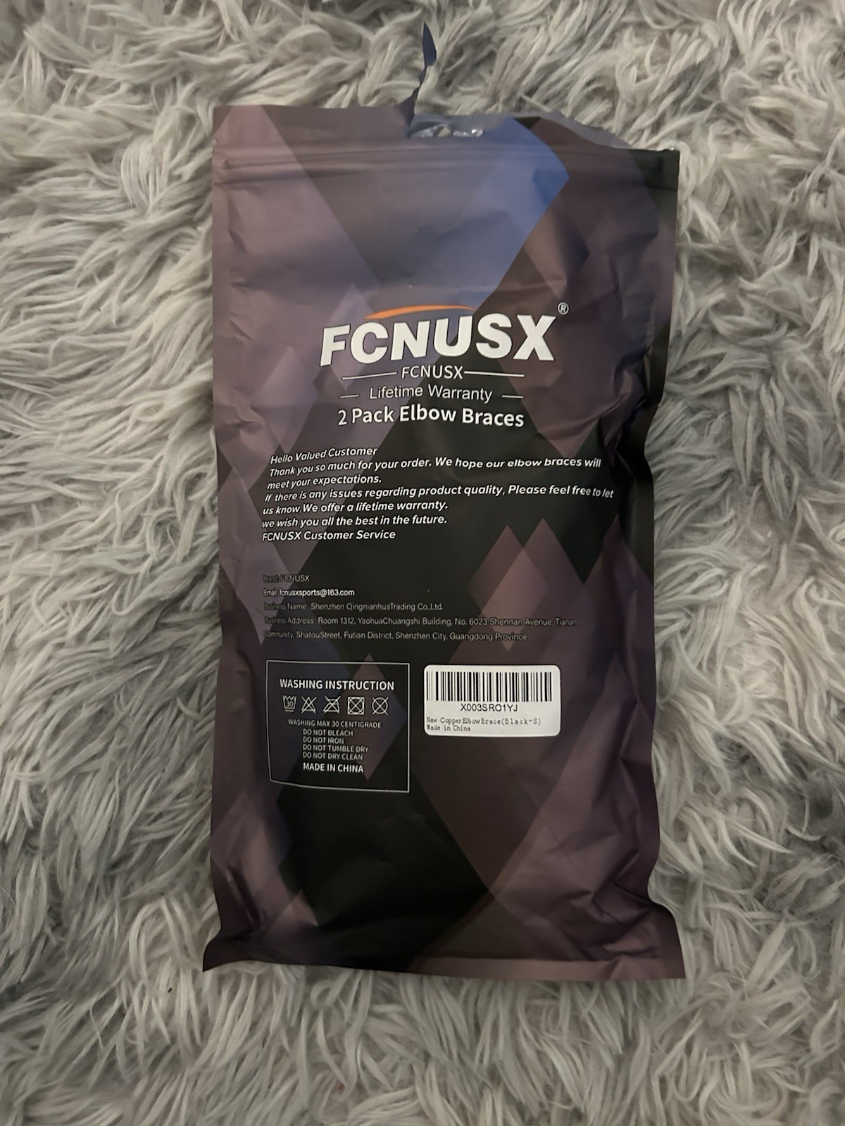 FCNUSX 2 Pack Elbow Braces Professional Protective Gear Pain Relief Black, Small