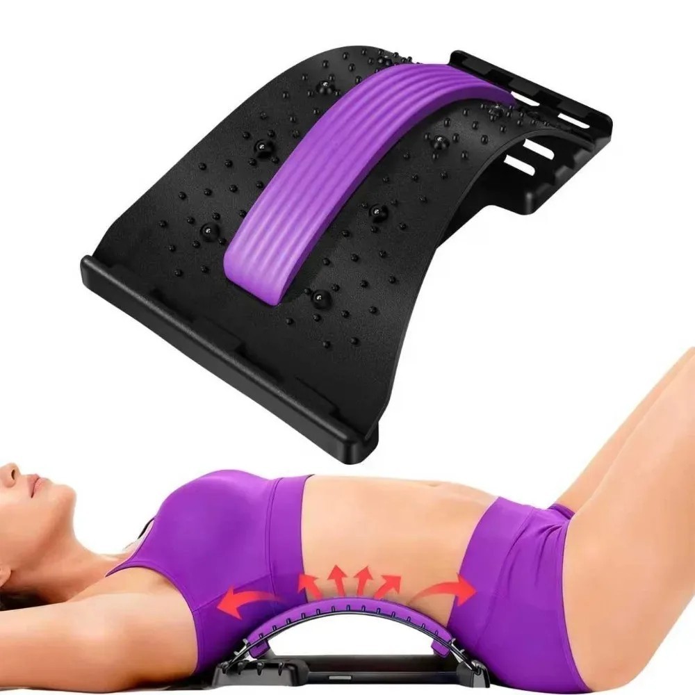 Back Stretcher Spine Board Pain Relief Lumbar Support Corrector Adjustable Ortho