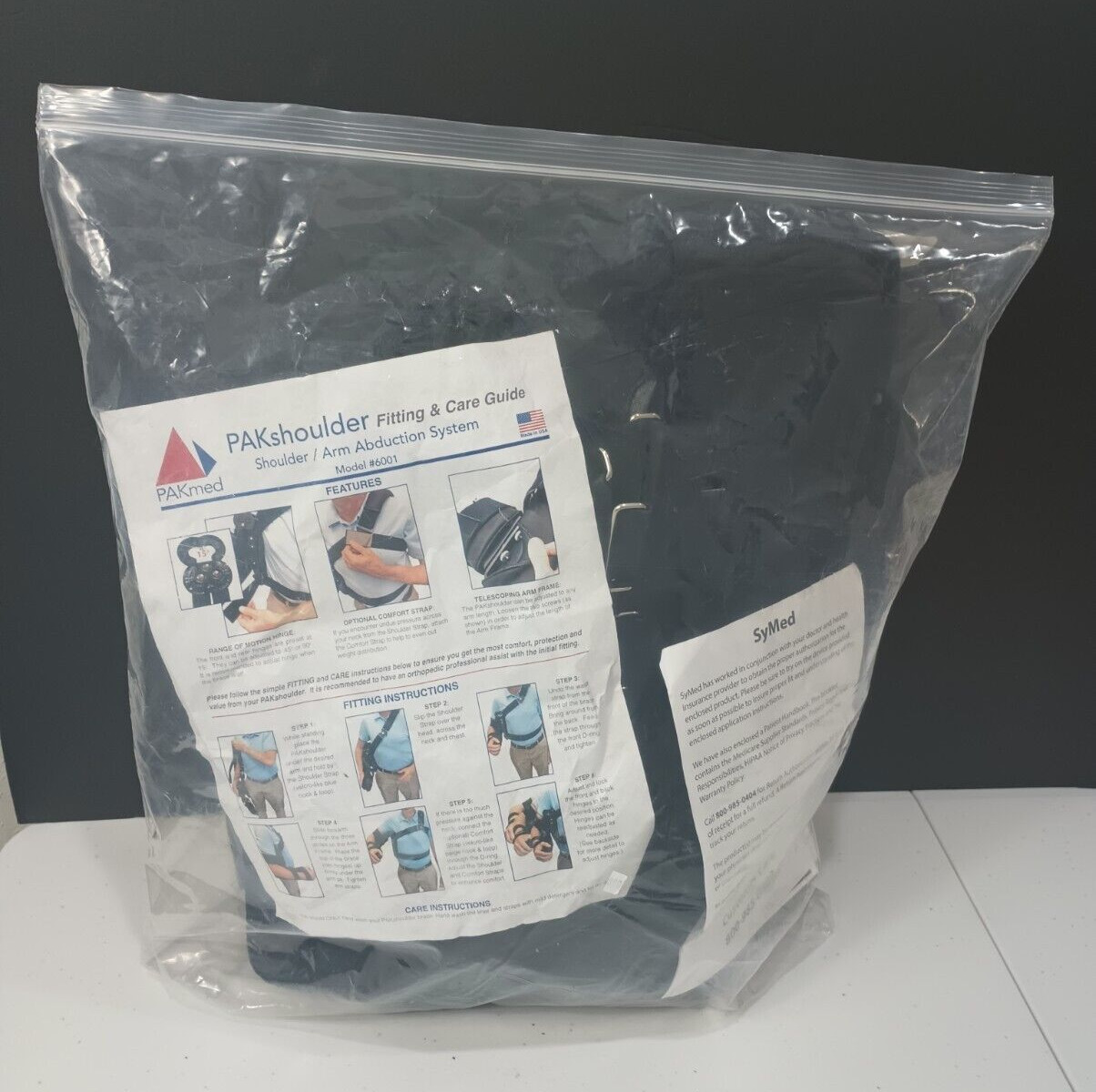 PAKMed PAKShoulder Shoulder Arm Abduction System Model 6001 RIGHT Side – Unused