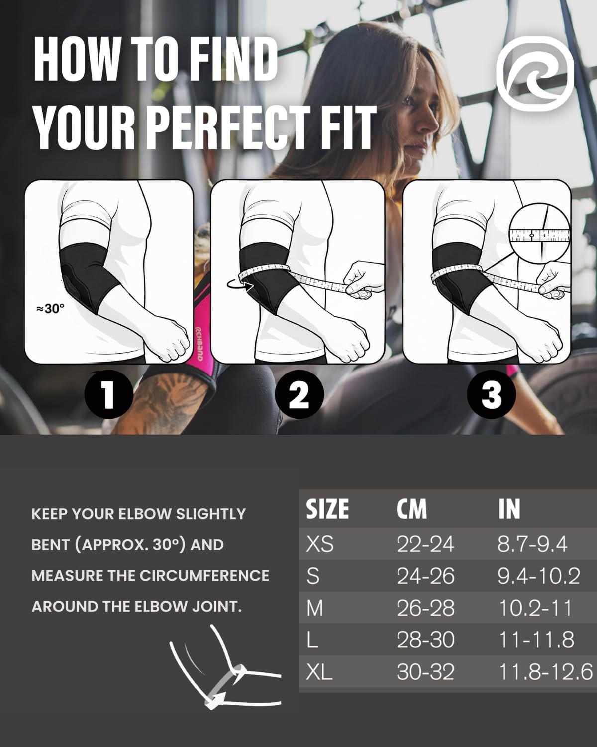 Rehband Elbow 5mm Compression Sleeve, Neoprene Elbow Sleeves Weightlifting
