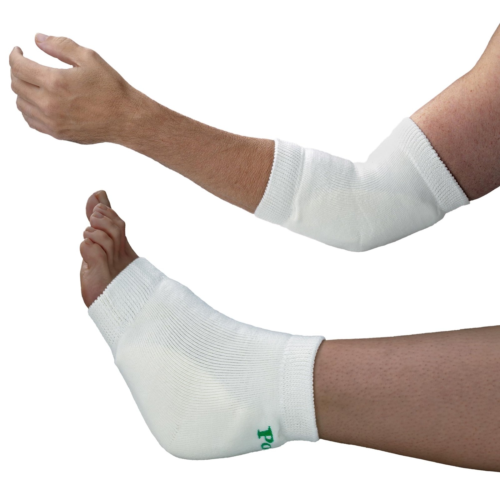 TIDI 6224L Posey Heel and Elbow Protectors with Foam Pads ― Large ― White ― O…