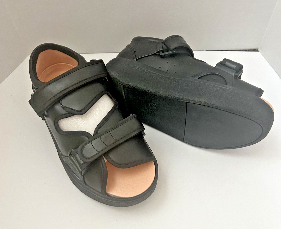 NEW Darco Open Toe Wound Care Shoe System Size Large (M 10-11.5/W 11-12.5) Black