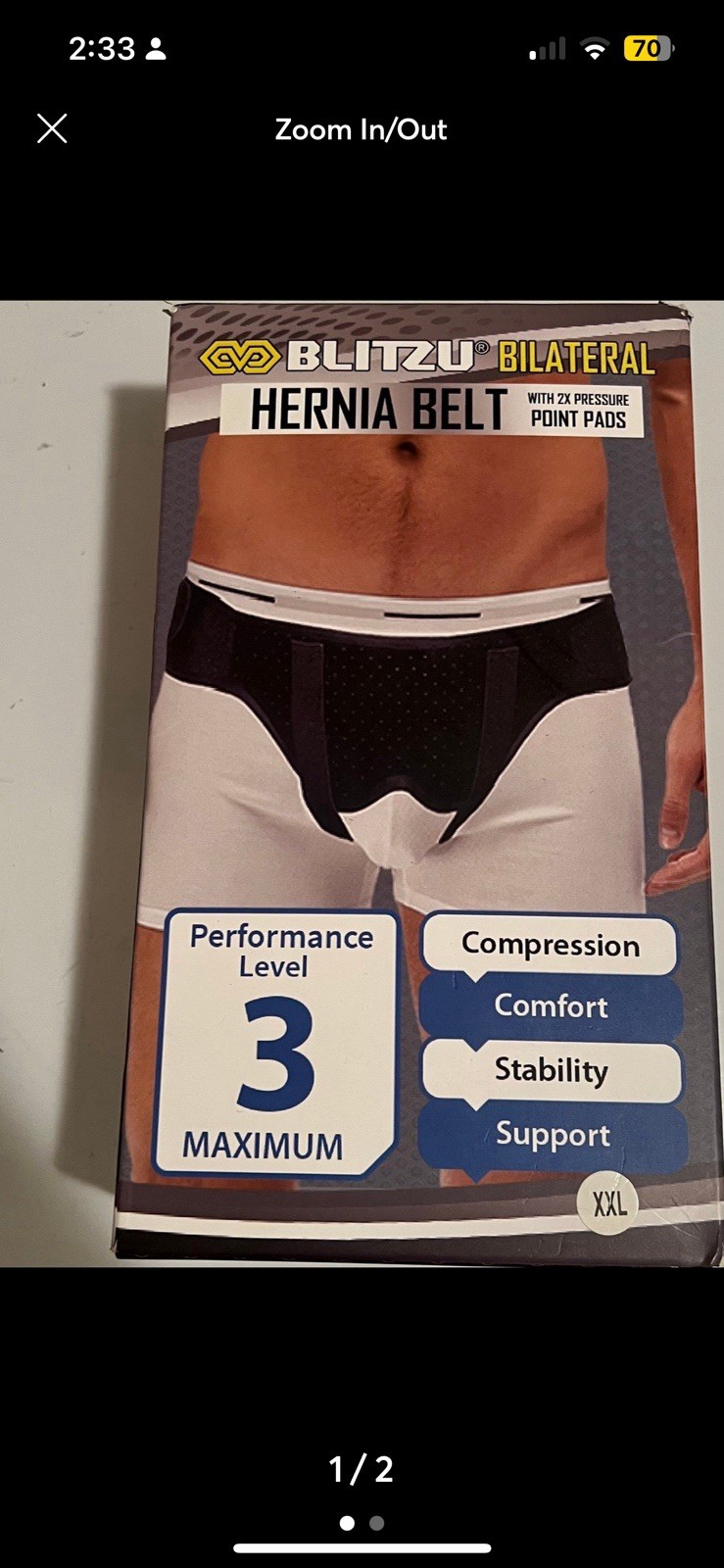 ARMSTRONG AMERICA Double Hernia Belt for Men Inguinal Hernia Support XXL