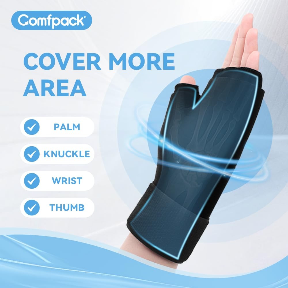 Hand Ice Pack Gloves for Arthritis, 2PCS Wearable Thumb Ice Pack Wrap, Hot Co…
