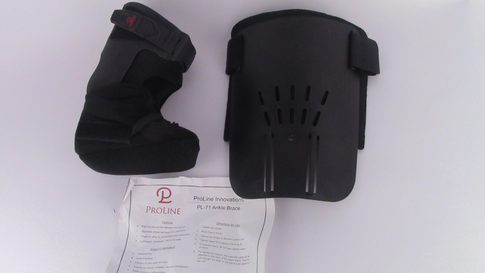 Proline PL-71 Size MEDIUM (M) Ankle Support Brace LEFT FOOT Plus Ext. Panel.