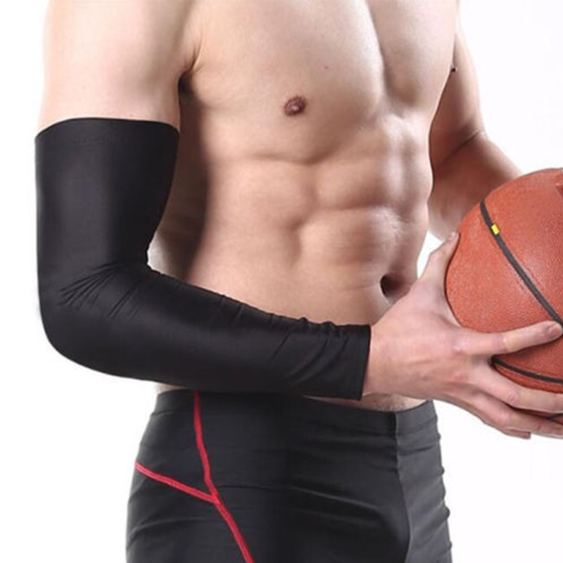 Youth/Men Arm Sleeves Basketball Sports Compression Elastic Support Brace Sleeve