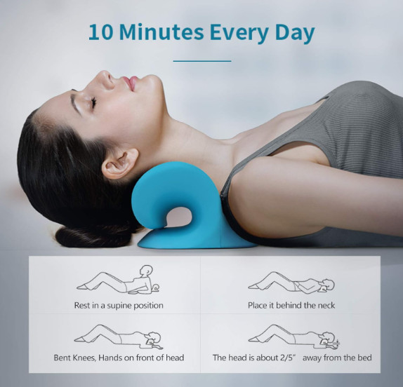 Neck & Shoulder Relaxer Cervical Traction Pillow for Spine Alignment & Pain…