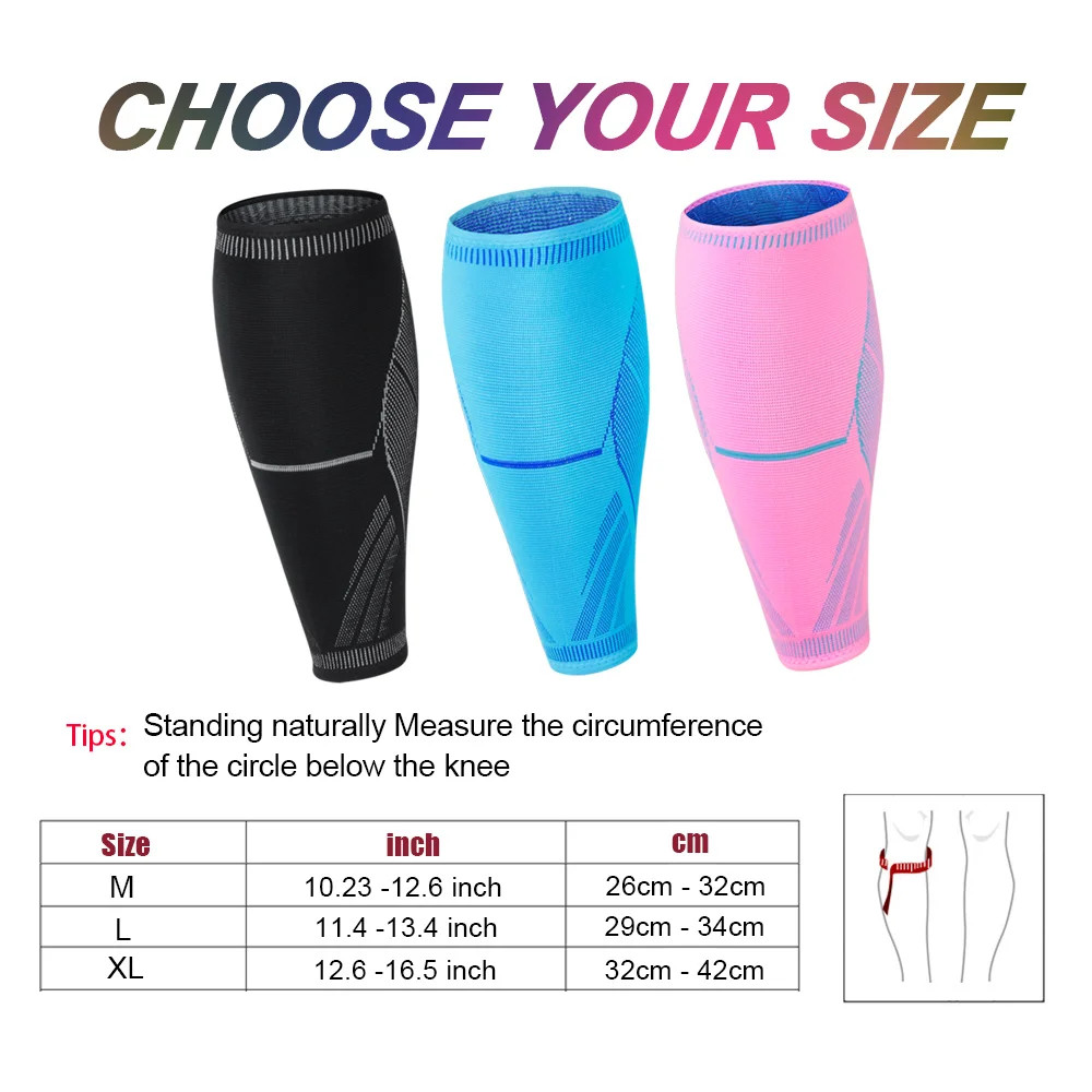 1pcs Running Athletics Compression Sleeves Leg Calf Shin Splints Elbow Knee Pads