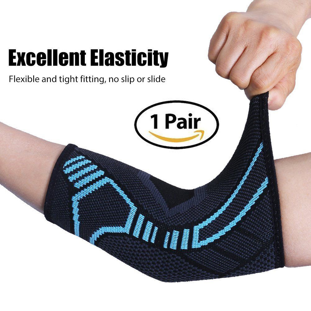 2X Elbow Sleeve Brace Compression Support Arthritis Tendonitis Reduce Joint Pain