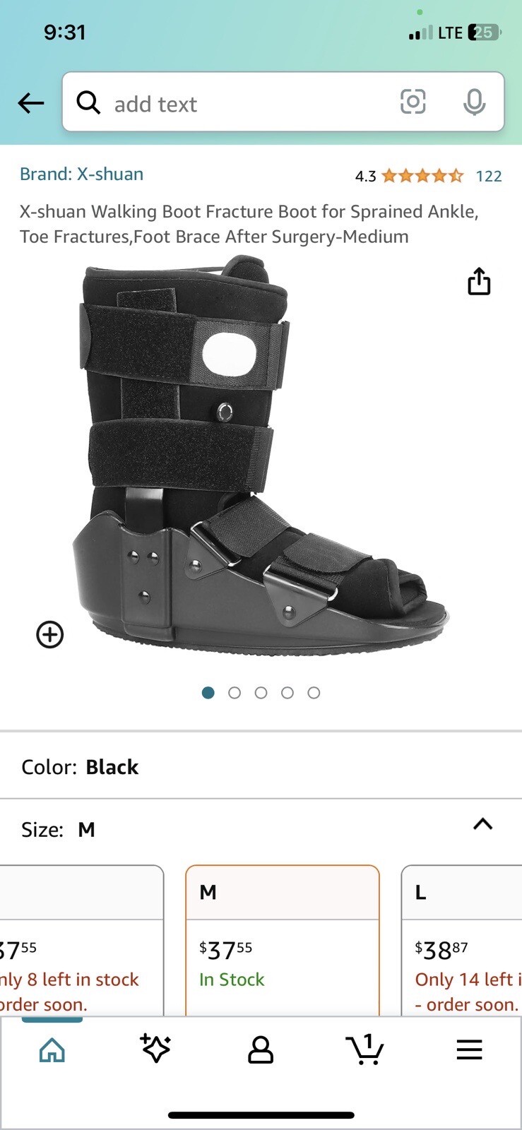 M Boot Fracture Walking Medical Recovery Protection Ankle Support