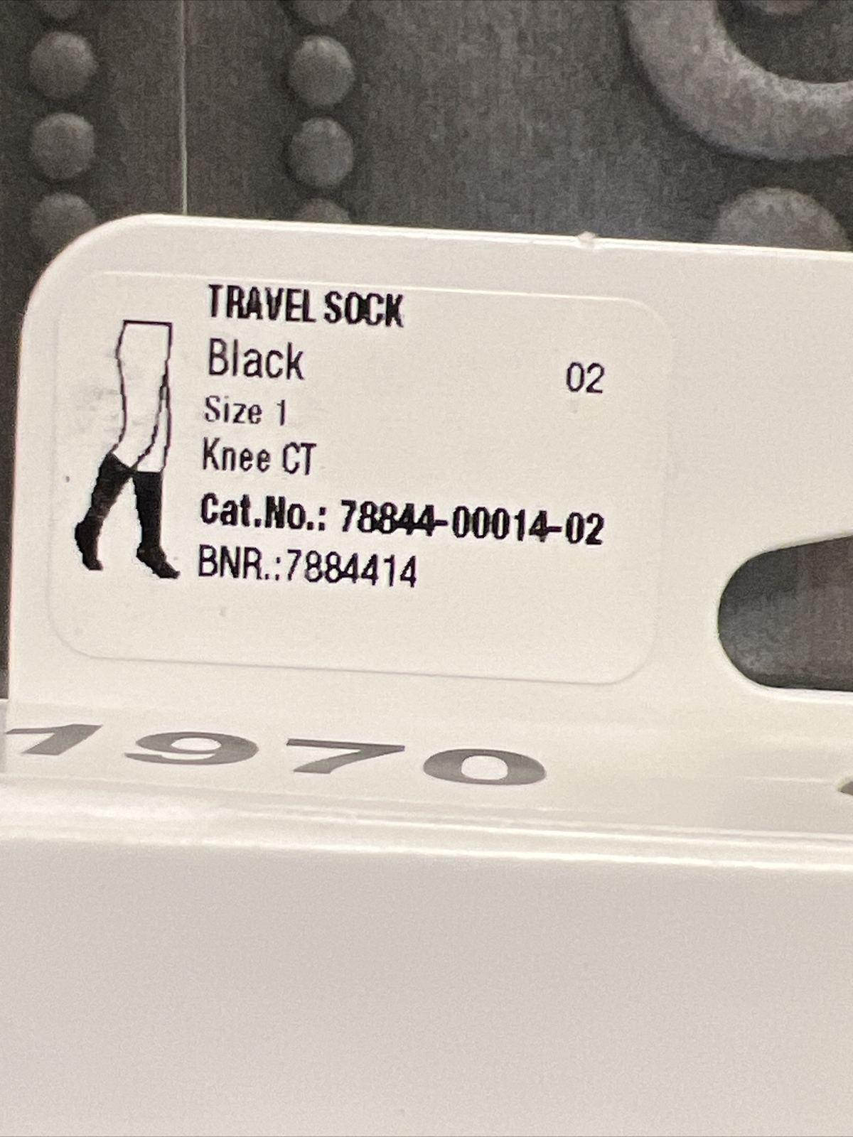 Jobst Travel Knee Support Socks 15-20mmHg Compression Men Size 1 CT Black