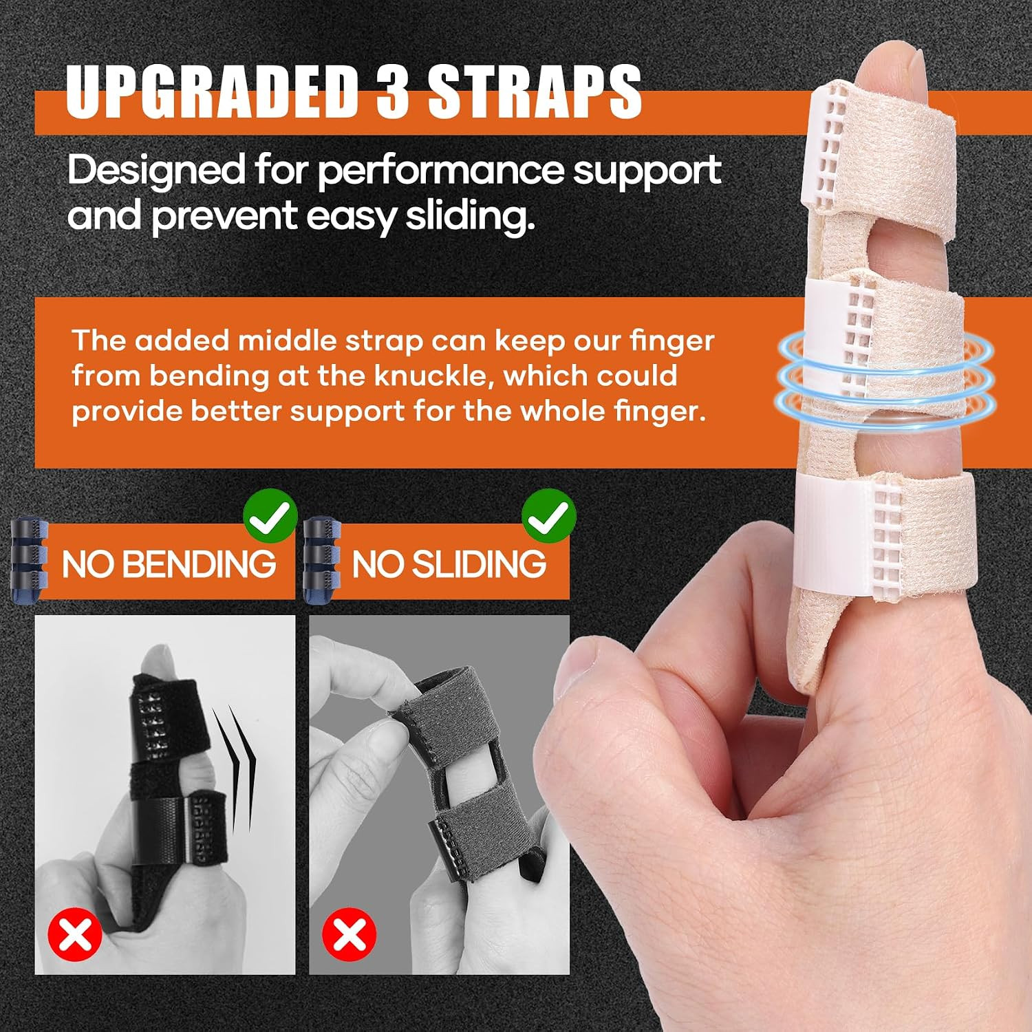 Trigger Finger Splint for Arthritis, Injury, Broken Fingers Straightening for…