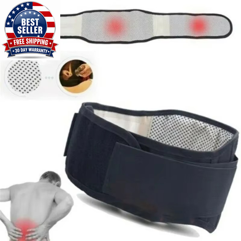1Pc Lower Back Support Brace with Self Heating, Adjustable Waist Belt for Lumbar
