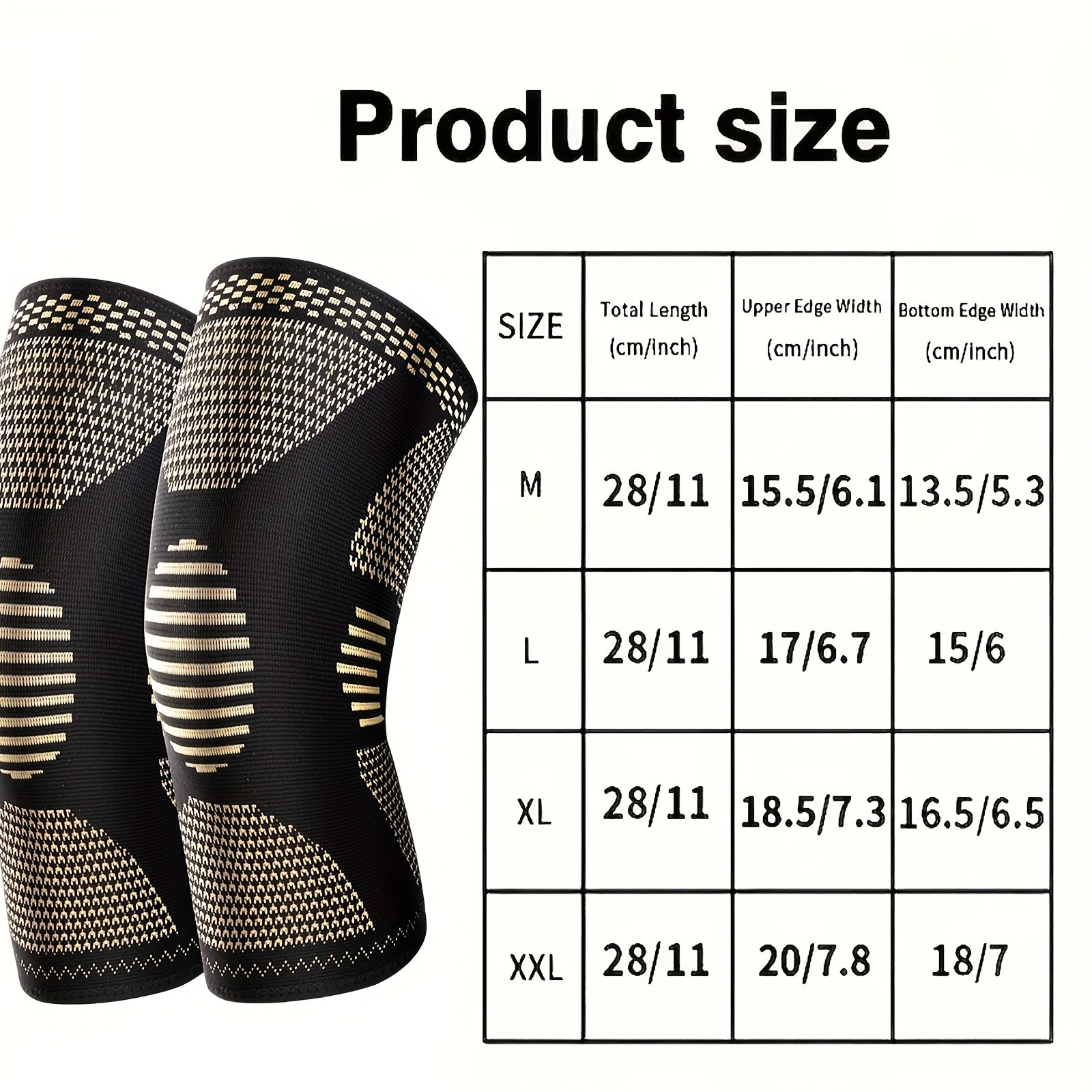 Sports Compression Knee Support, Insulating and Promoting Blood Circulation