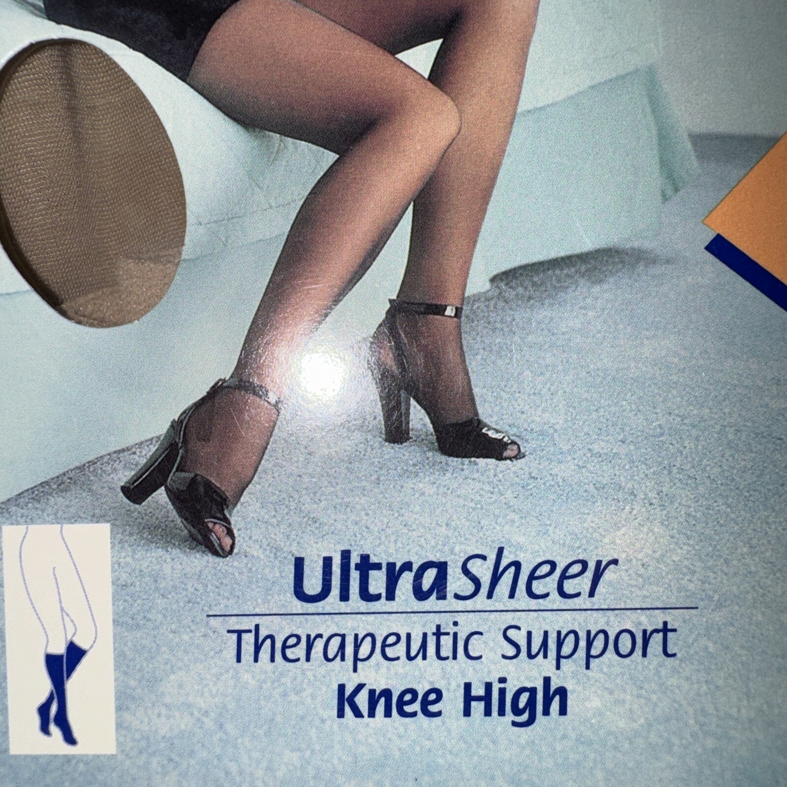 JOBST UltraSheer Knee High Compression Stockings Silky Beige 8-15 mmHg Sz 9.5-11