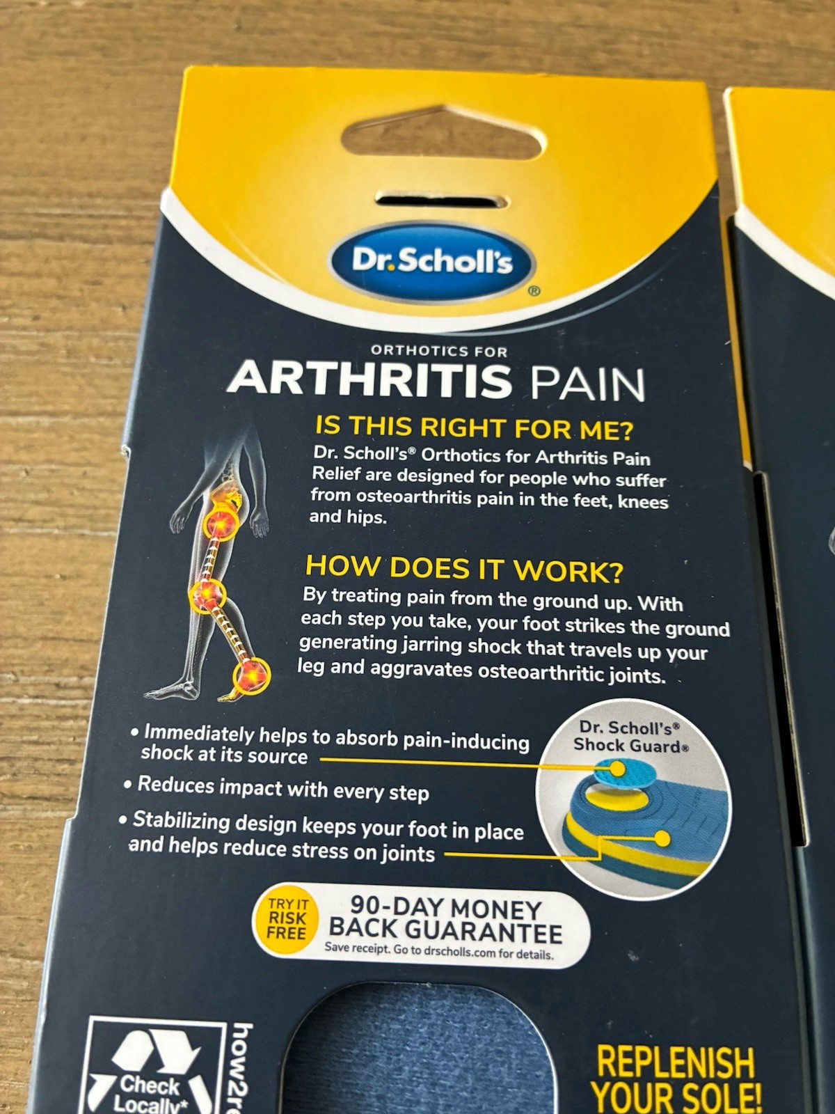 3 Pairs Dr. Scholl’s Women Orthotics For Arthritis Pain Relief Size 6 to 10 NEW