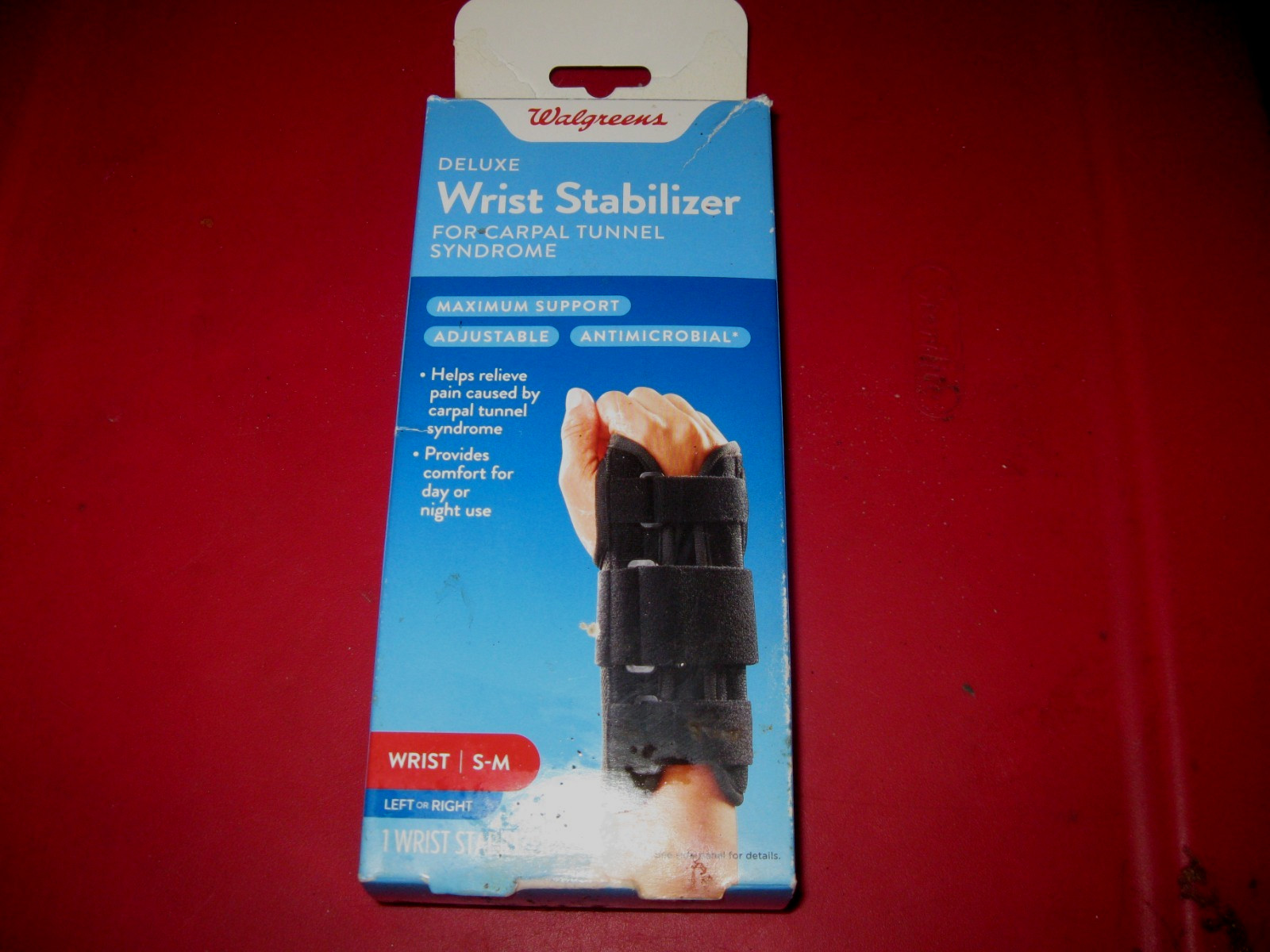 Walgreens Deluxe Wrist Stabilizer for Carpal Tunnel Syndrome Size S/M