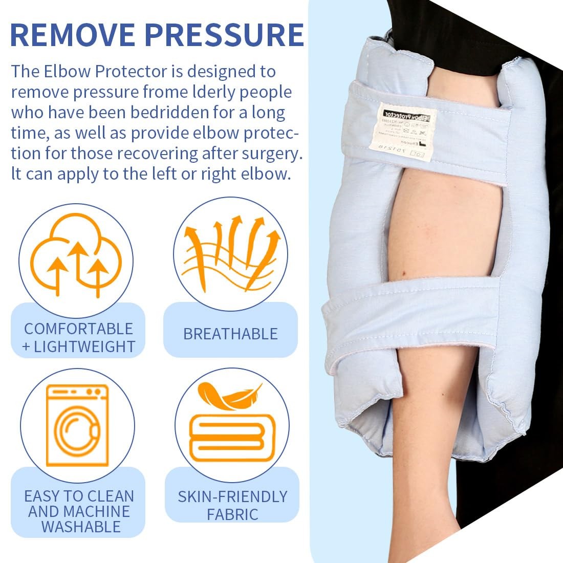 Elbow Protector for Relief Pressure Sores,Elbow Pad Cushion with Soft Fibre f…