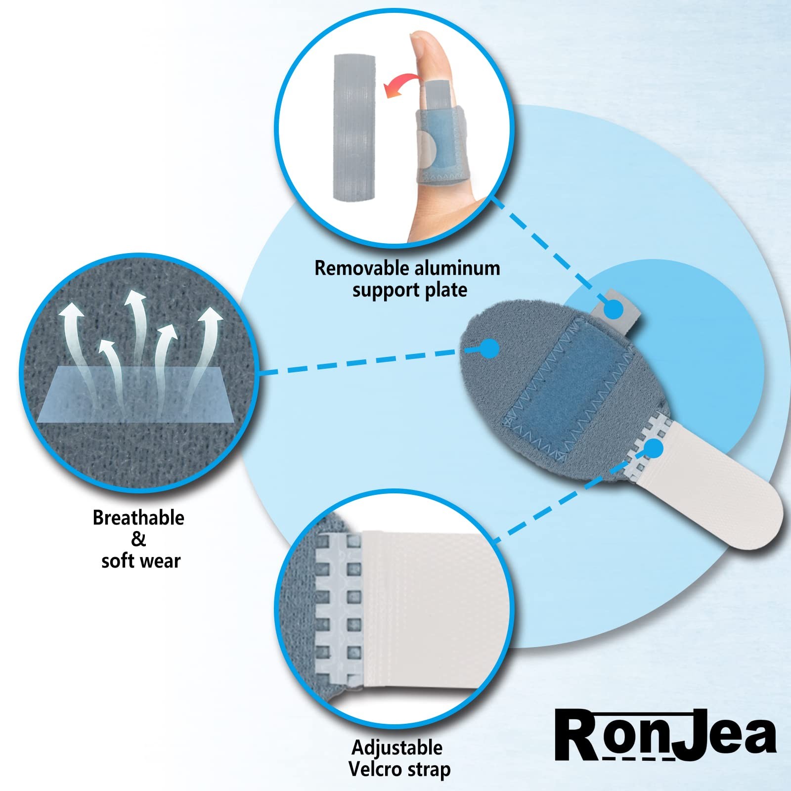 RonJea 5 One Size, 5 PCS (Light blue, Skin, Light pink, Magenta, Dark gray.)