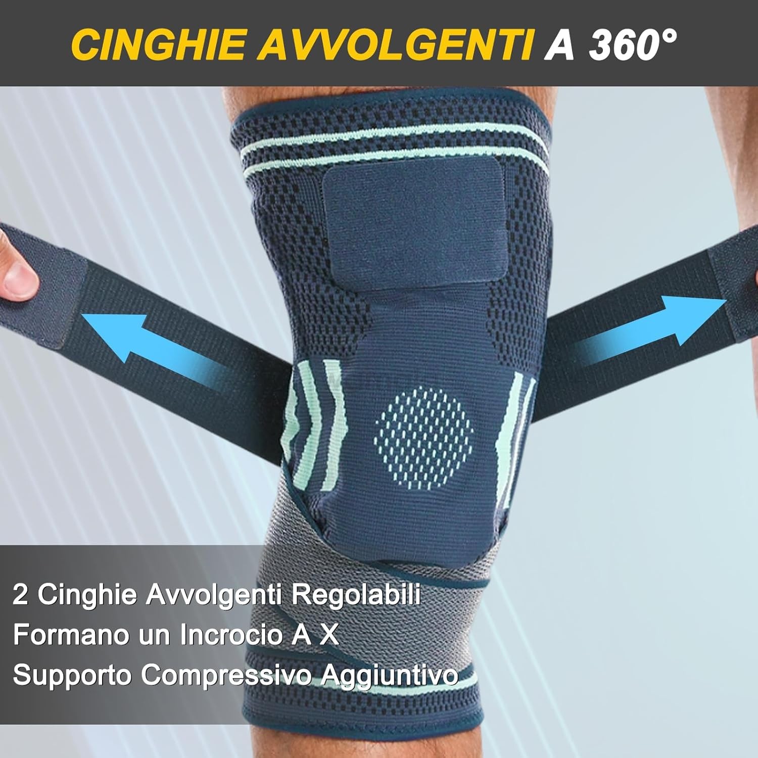 Professional Sports Knee Brace For All Sports Full Knee Protection &Non Slip Fit