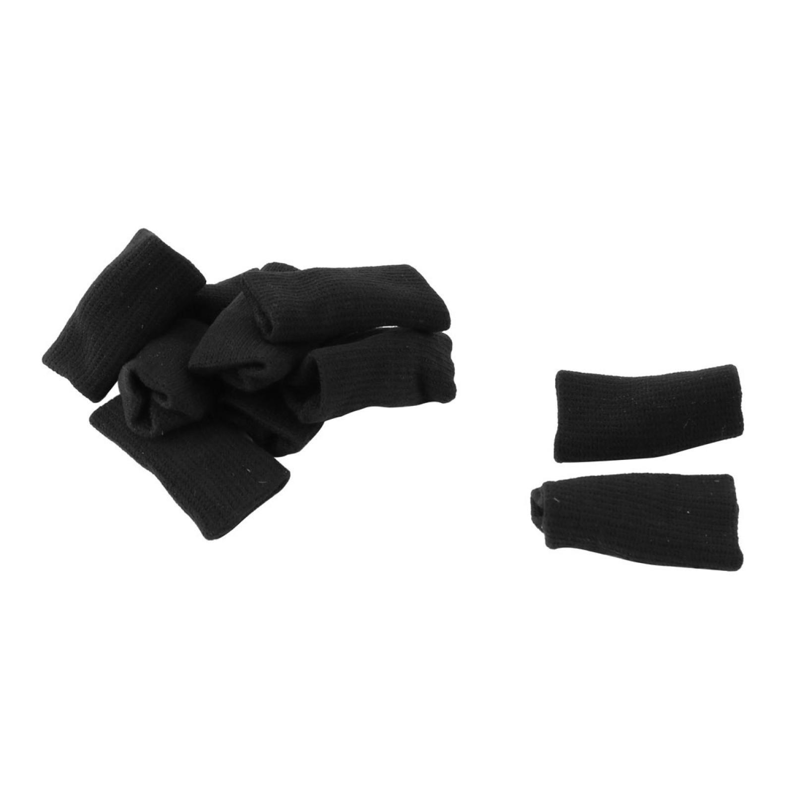 Volleyball Elastic Finger Brace Protector Sleeve Guard Support Black 10pcs